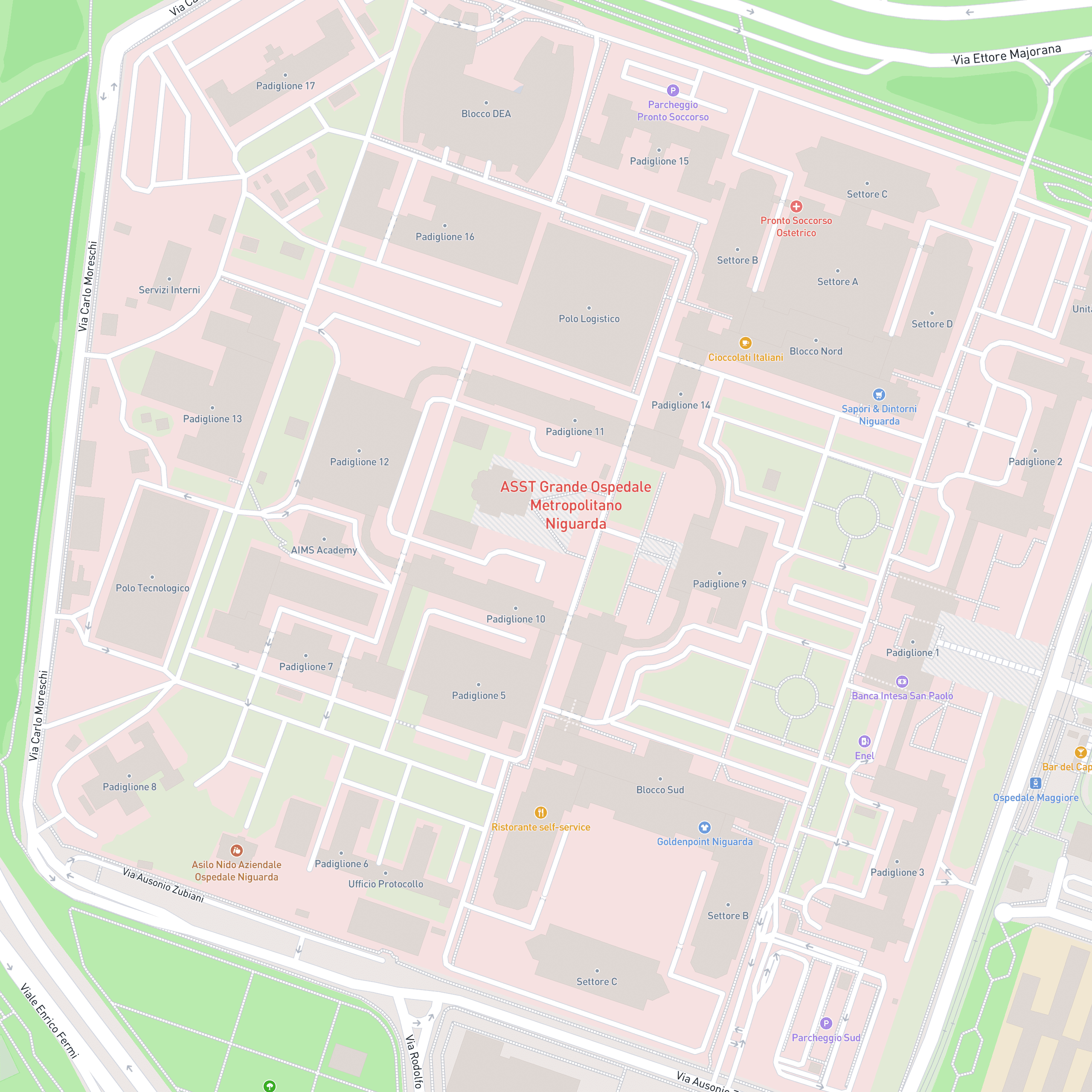 Mappa sede ASST Niguarda